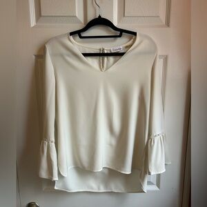 Calvin Klein Cream bell Sleeve blouse - S